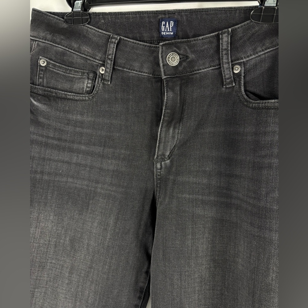 NWT GAP Women's Dark Gray Washed out Black Skinny Jeans Cropped Ankle, 32 Reg - Picture 7 of 10